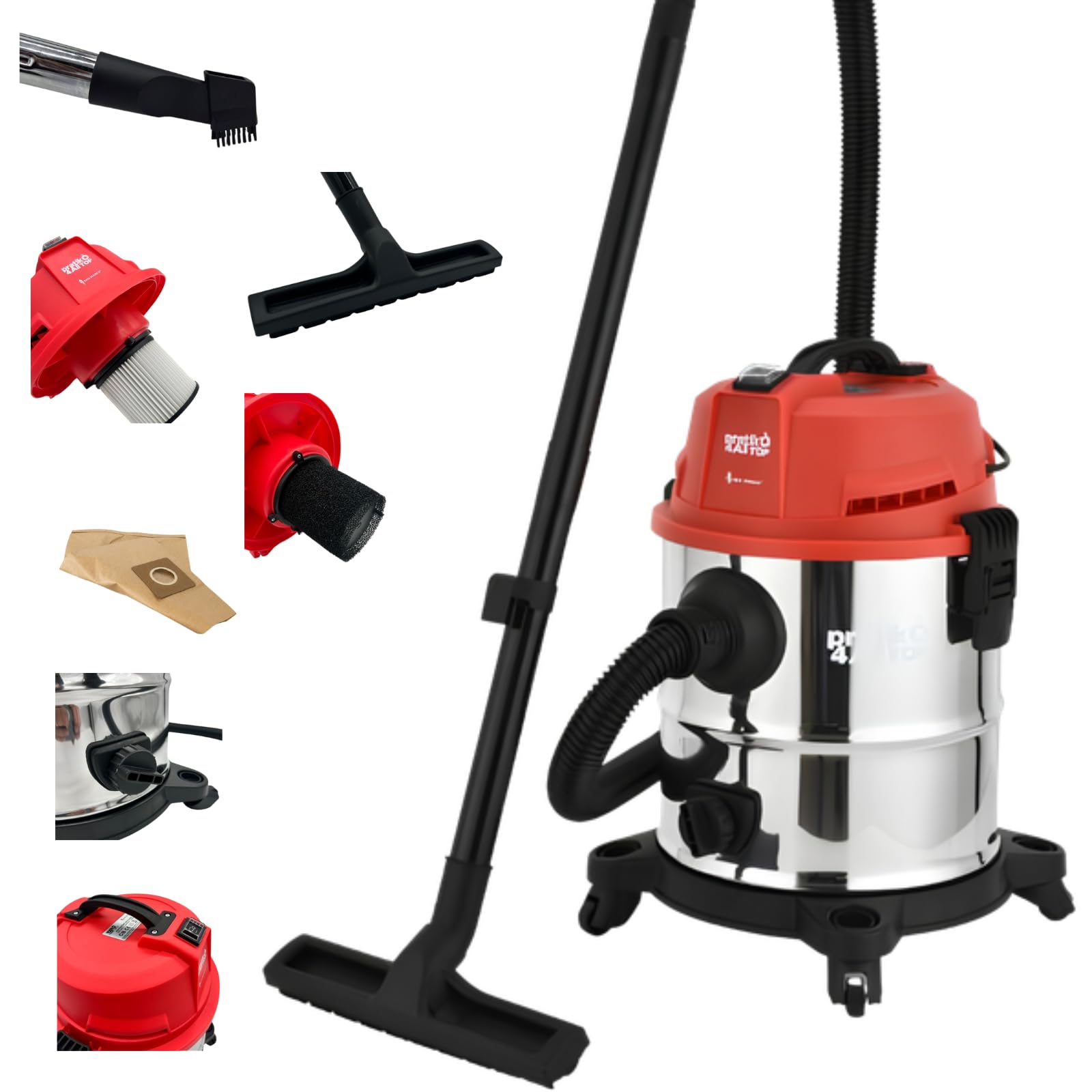 San Marco bidone aspiratutto, aspiratore per solidi e liquidi (1400 watt)