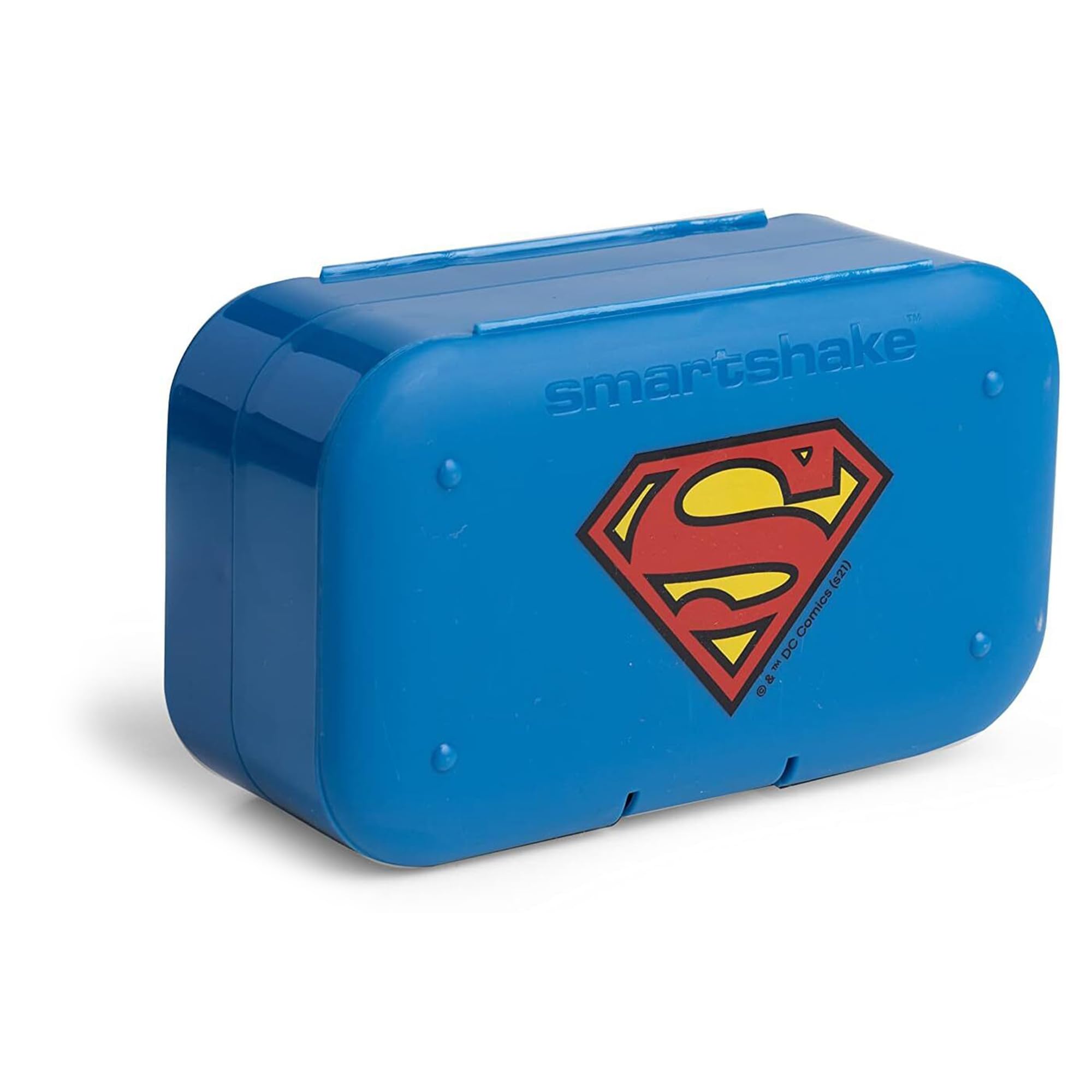 SmartShake Pill Box Organizer 2-Pack with DC Superhero Designs, Superman