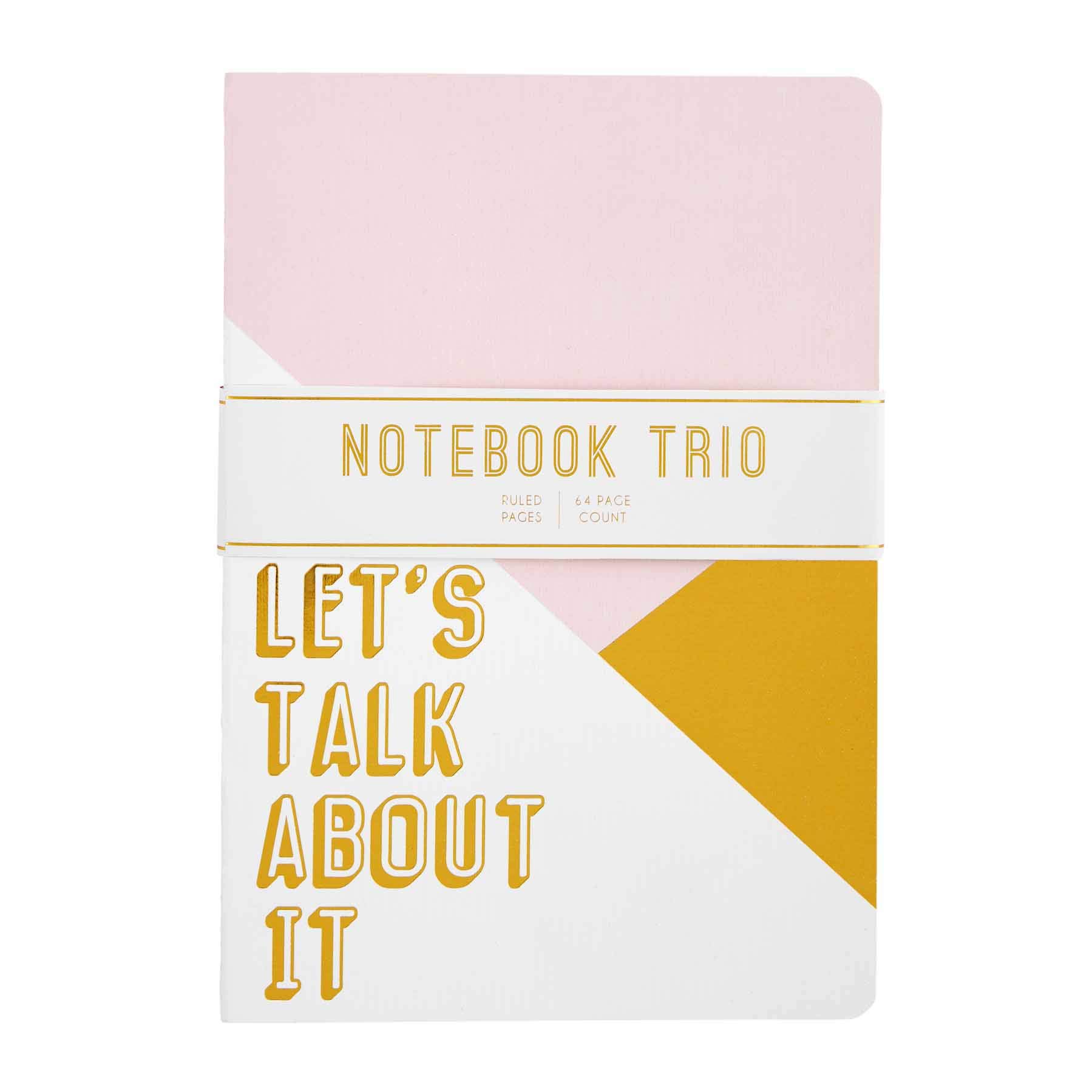 Carnet Trio Blush Mud Pie 21x14 cm : Lot de trois calepins roses de note - 4