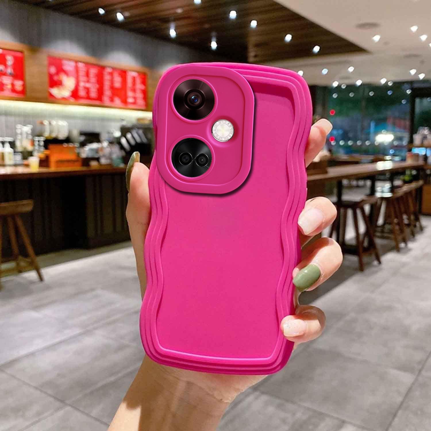 KC Back Cover for Oneplus Nord CE 3 5G - Curly Wave Shape Shockproof Bumper Soft Silicone Case with Camera Protection (Pink) (B0CLK6Q65H) Amazon Price History, Amazon Price Tracker