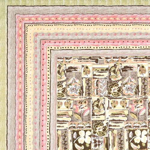 Image of BLOCKS OF INDIA Hand Block Printed 300 TC Cotton Super King Size Bedsheet(106 x 106) (Brush Green)