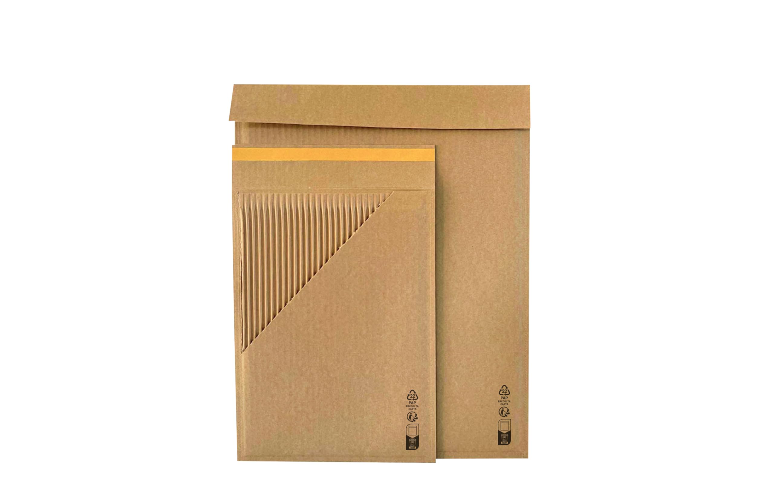 Carte Dozio - Buste imbottite Wavebag ecologiche in carta per spedizioni - only paper - massima sicurezza - Formato interno 350x470 mm - 100 pezzi in ogni confezione