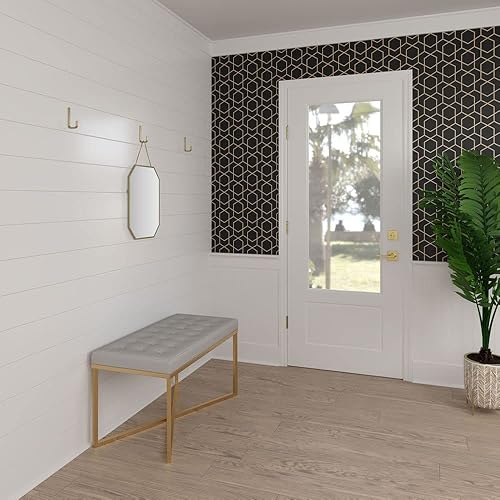 Miniatura 9 de National Hardware N337-917 Gancho moderno de caña, 4", oro cepillado