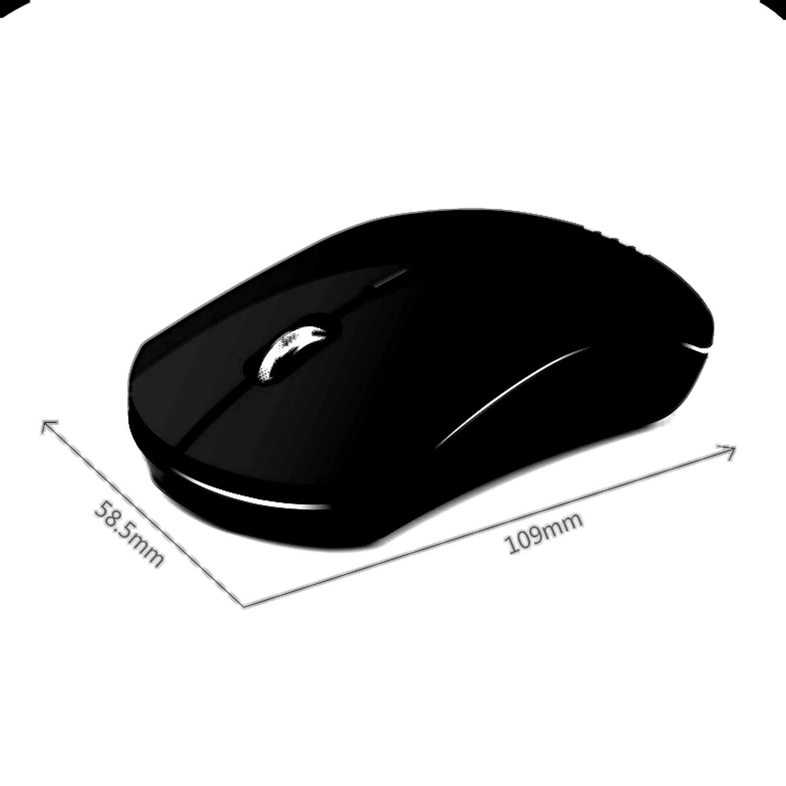 PENGQ Mouse Wireless Ultrasottile 2.4G, Rumore Inferiore, Adatto per PC, Notebook Computer, Computer Desktop, Mouse Ottico Mobile Portatile. (Color : Silver)