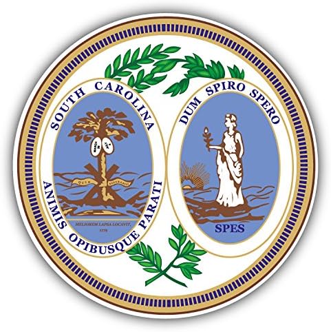 Sc Car Sticker Amazon.com: South Carolina Seal Car Bumper Sticker Decal : Automotive