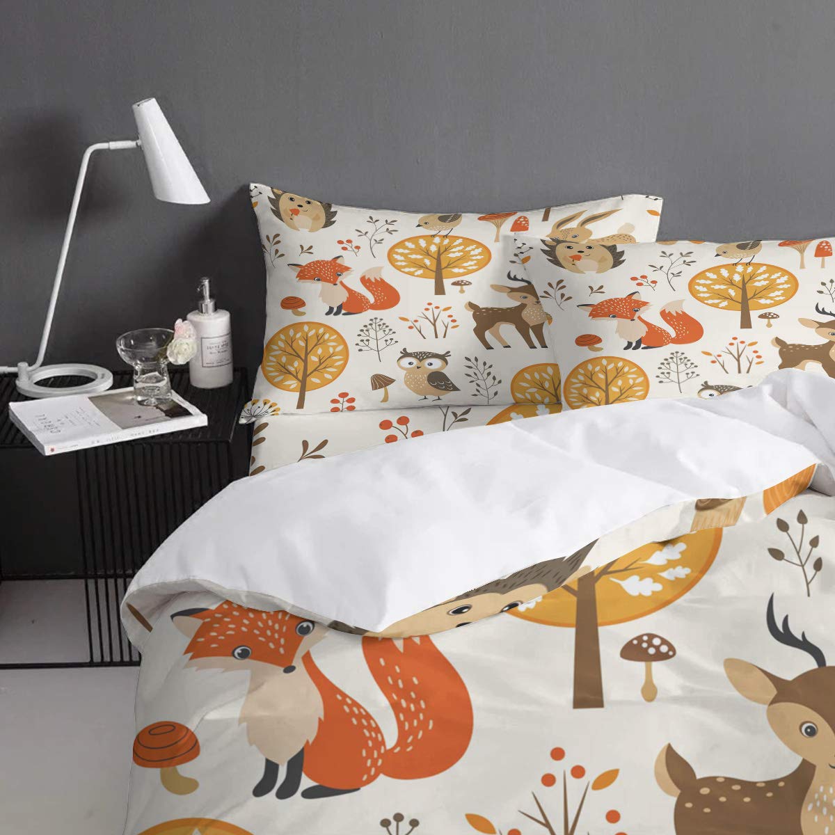 Set Copripiumino Singolo Foresta - Microfibra Con 2 Federe 50x80 Cm