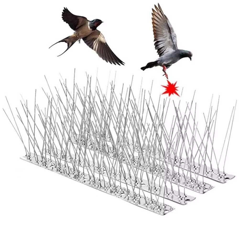 Spuntone Anti-piccioni In Acciaio Inossidabile, Spuntone Repellente For Uccelli In Acciaio Inossidabile, Spuntone For Piccioni, Spuntone For Balconi, Davanzali, Giardino(33cm,10PCS)
