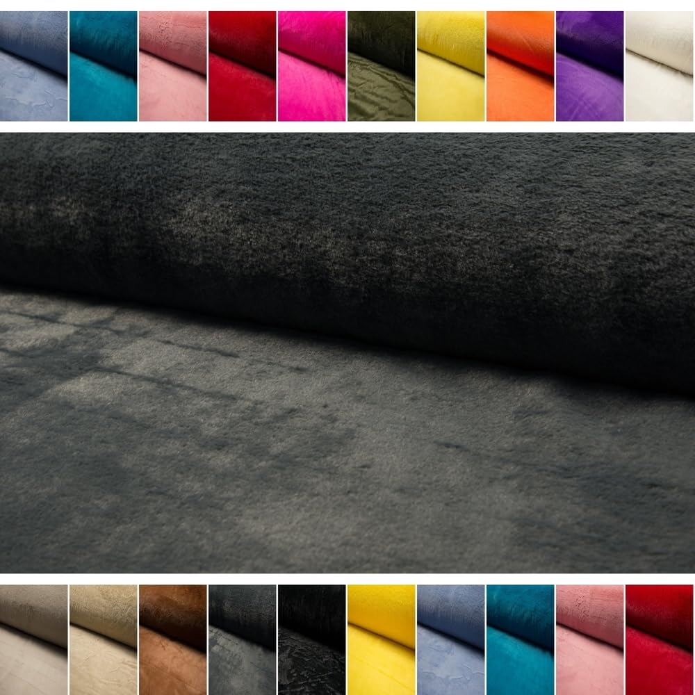Fabrics-City gris tissu fausse fourrure de lapin premium, peluche douce et molle, idéal pour costumes, accessoires décoration, vente au mètre à partir 2m, 4579