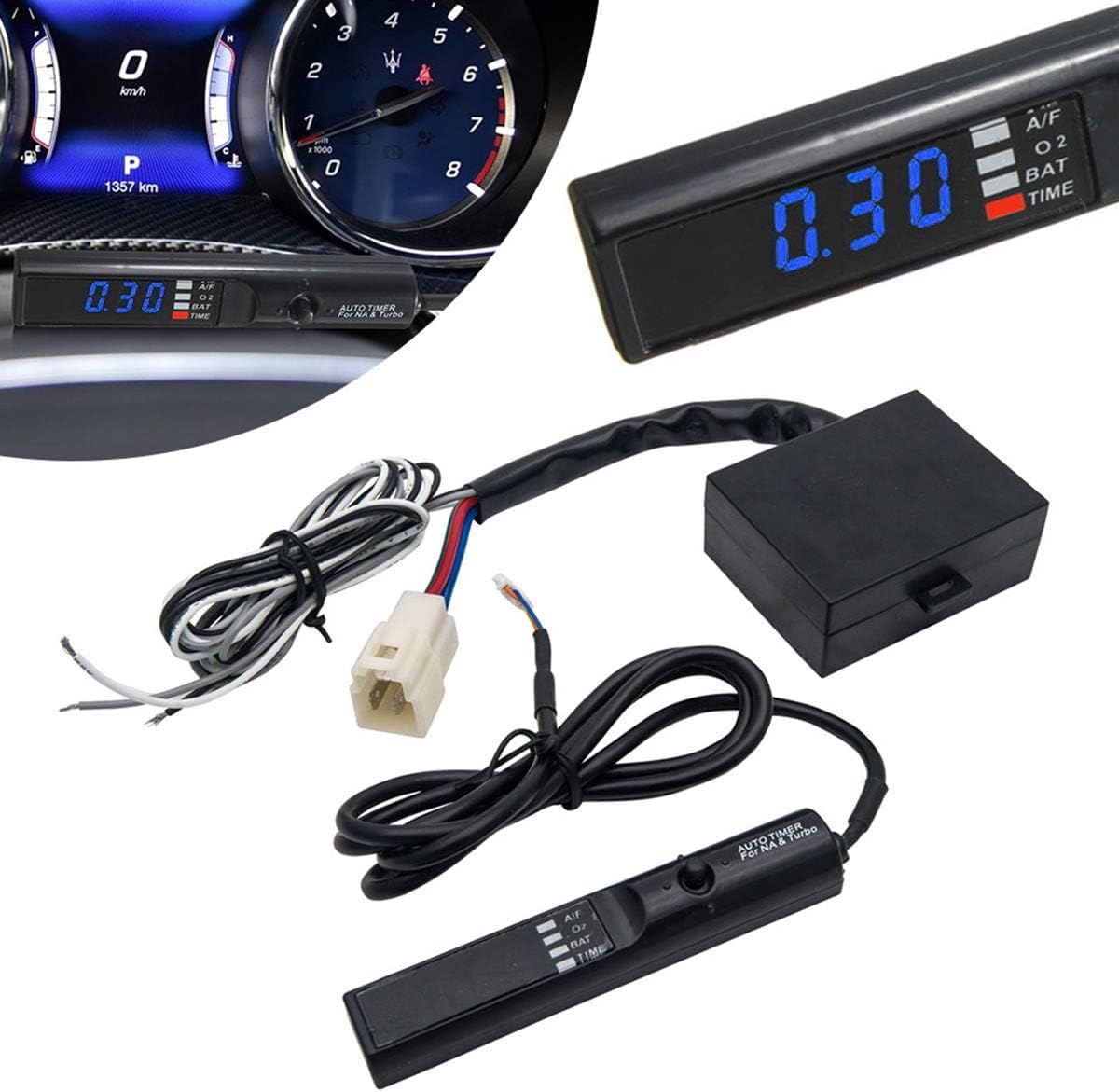 LED Embedded Indoor Outdoor Car Clock Date Thermometer Voltage Monitor - View #11