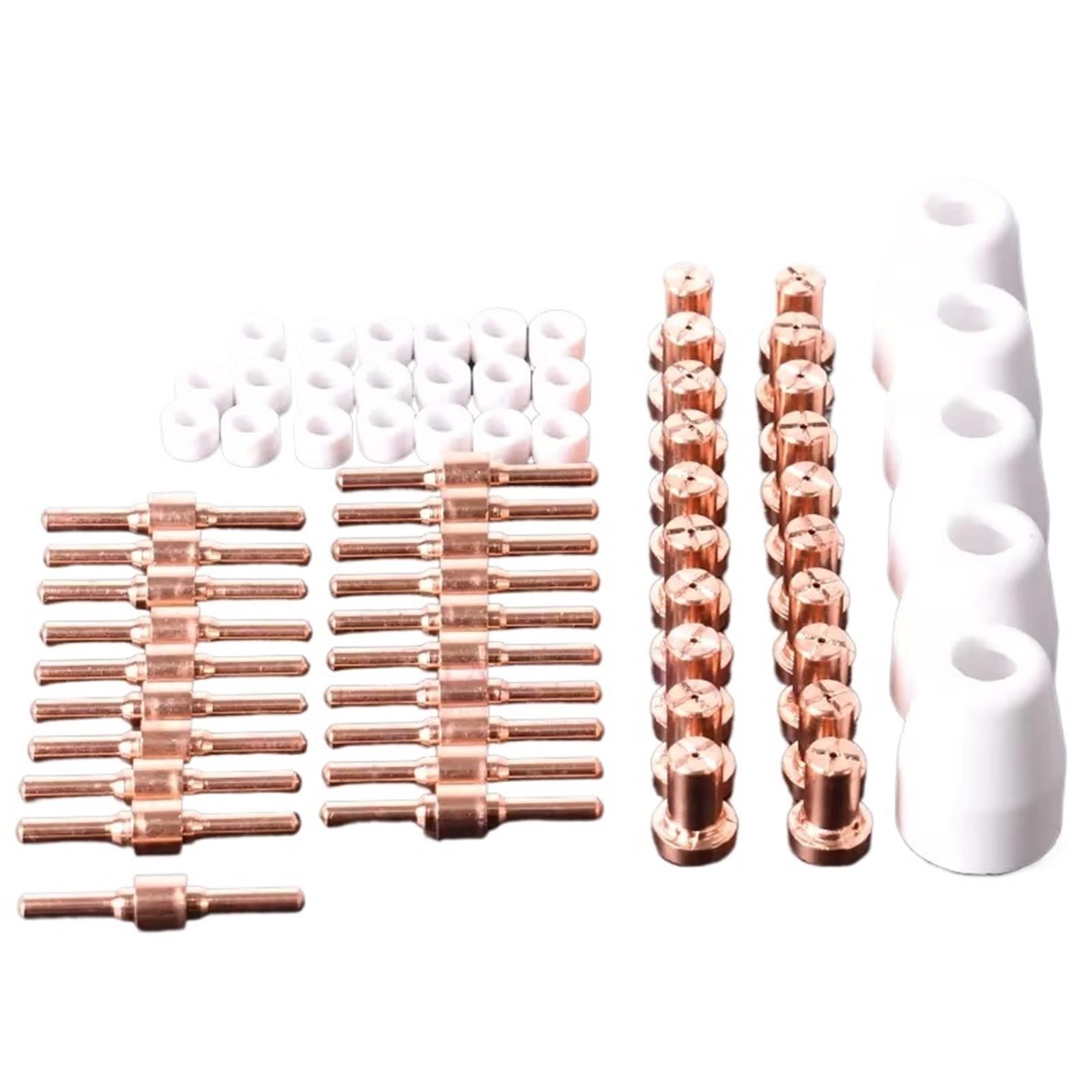 Maryear 65Pcs Plasma Cutter Consumable Plasma Nozzle Shield Long Electrodes Shunt Kits For Pt31 Consumables Lg40 Torch Cutter Parts(65Pcs)