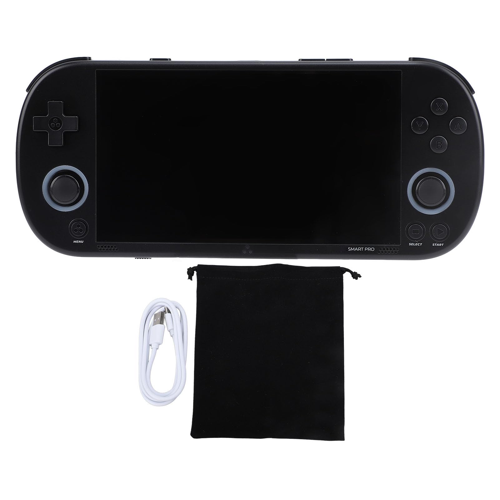 Handheld Console Game, Przenośne Konsole Gier 5000 MAh Pojemność Baterii 4,96 Cala IPS Ekran z światłem Otoczenia dla Rozrywki (BLACK)