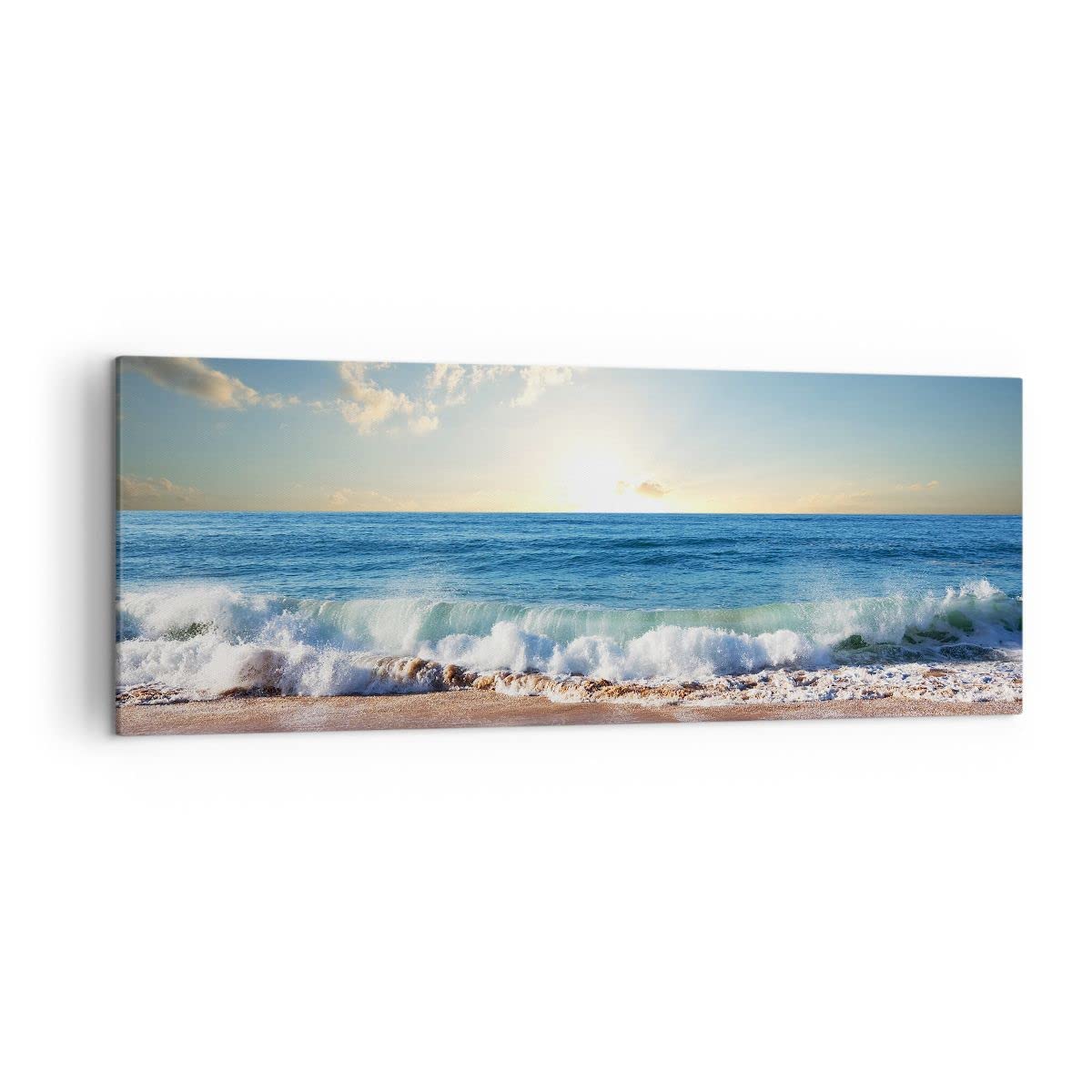 ARTTOR Lienzos decorativos mar orilla agua Cuadro Sobre Lienzo Moderno 140x50cm Cuadros Decoracion Salon Dormitorio Cocina Cuadros Pared Imágenes Grande XXL Wall Art Prints Decor Canvas AB140x50-3551