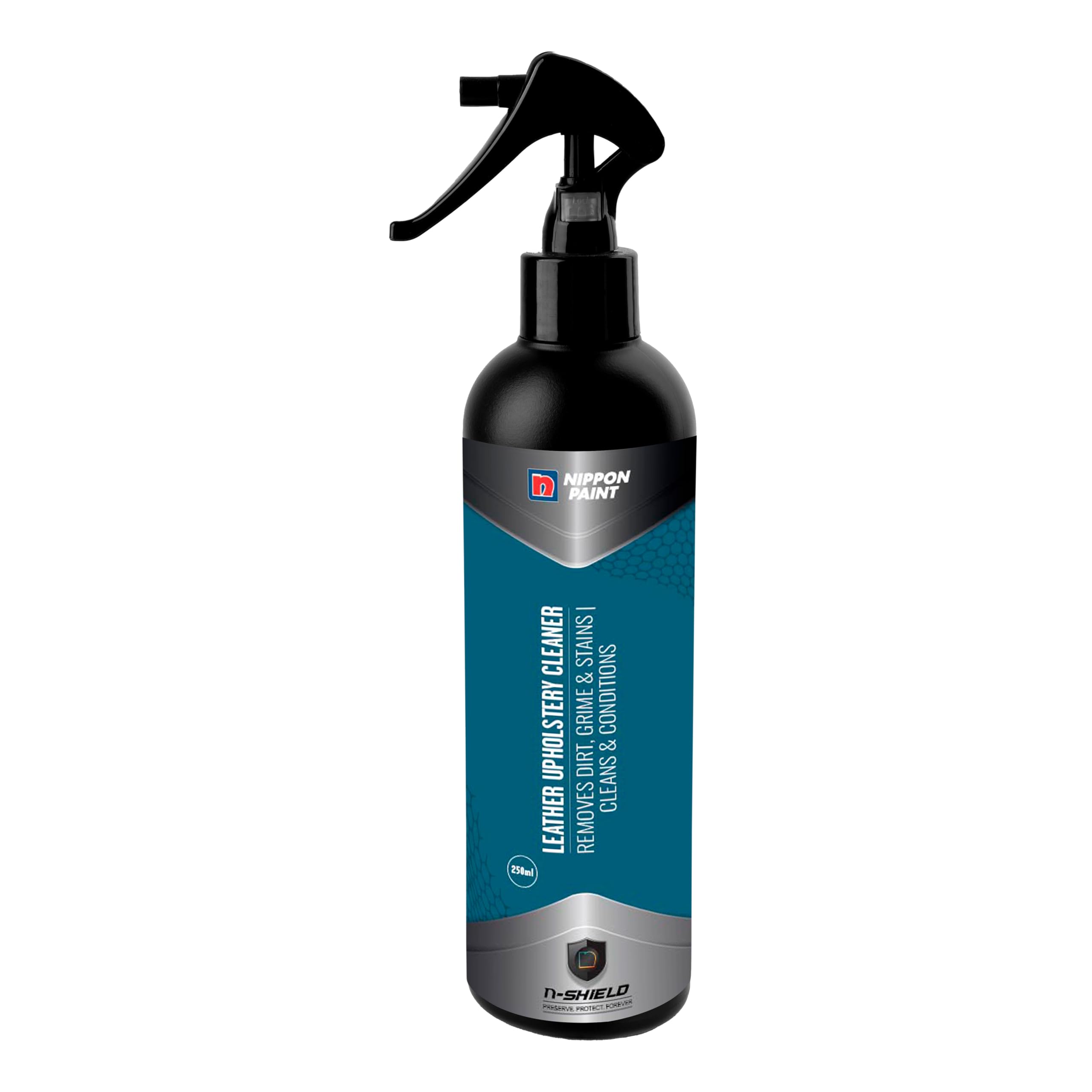 Nippon Paint n-Shield Leather Upholstery Cleaner 250ml | Cleans & Conditions Car Seats, Protects Leather from Cracks & Fading