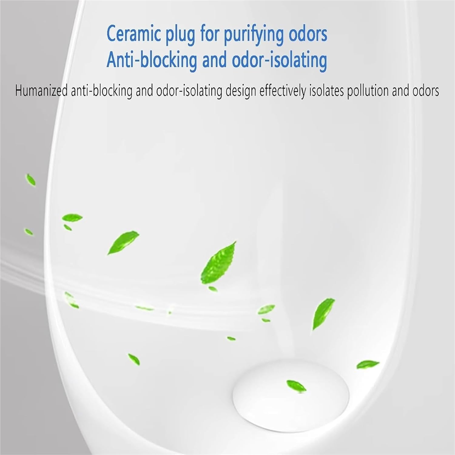 Wall Mounted Men's Adult Urinal， Intelligent Sensor Flush Male Urinal For Use In Homes Hotels(Black)