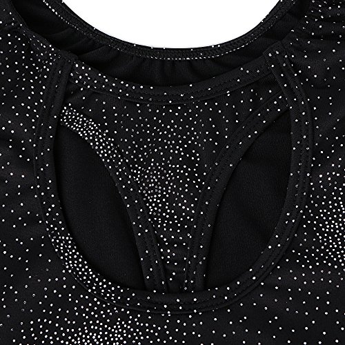 Collant de ginástica para meninas, manga comprida, biqueteiro, vermelho, rosa choque, branco, bolinh