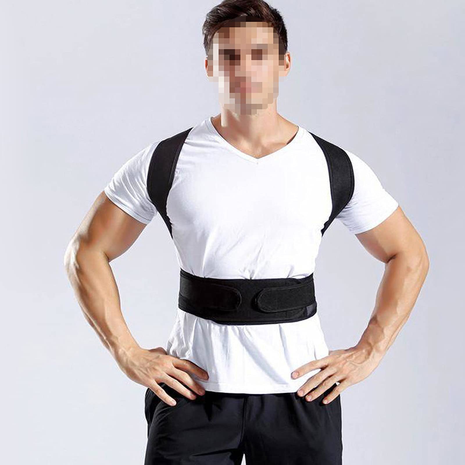 Corrector de Postura para Espalda para Mujeres y Hombres, Hilo de Red, Alivio del Dolor de Espalda Transpirable, Soporte Ajustable y Totalmente para la Cintura, Mejora y Soporte Lumbar, XL
