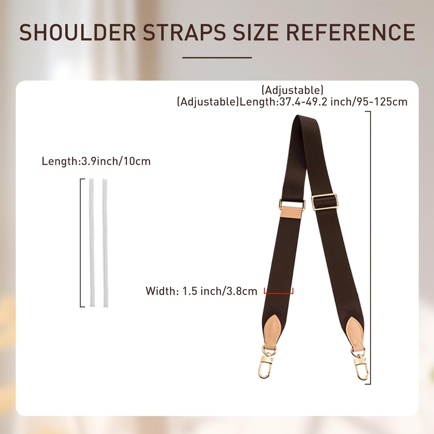 Doxo Multi Pochette Accessoires Purse Straps Replacement Crossbody Compatible with Lv Speedy20/25/30 Diane Boulogne Bags, Wide Canvas Shoulder Straps for Women Luxury Handbag,W/1.5'',L/37.4-49.2''