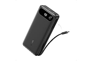 Anker Portable Charger Power Bank with Built-in USB-C Cable, 87W Max Fast Charging