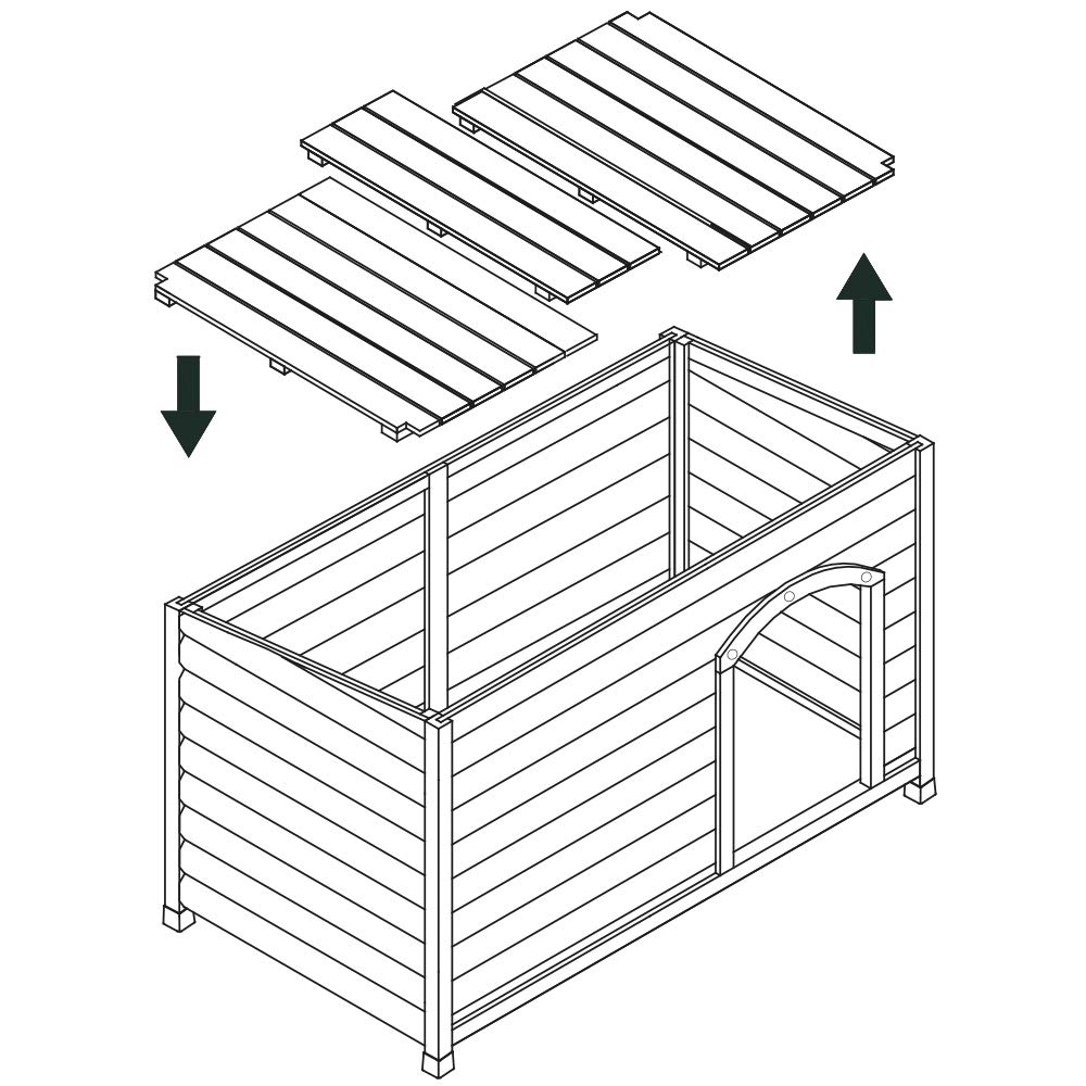 Croci C2065646 Hundehütte Shelter S, 85 x 75 x 58 cm