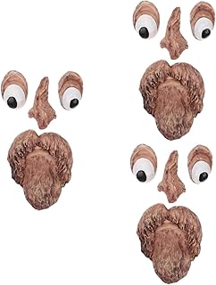 Happyyami 3 Sets tree face decoration halloween ornaments outdoor sculpture christmas tree decorations outdoor tree sculpture tree face bird feeder resin tree face Tree Resin Ornament elder