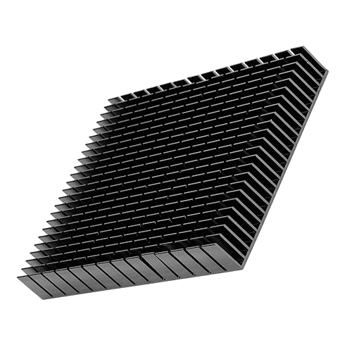 Miniatura 7 de Disipador de calor de aluminio 5.906 x 4.724 x 0.787 in radiador de aleta módulo enfriador para refrigeración PC computadora CPU placa PCB (negro)