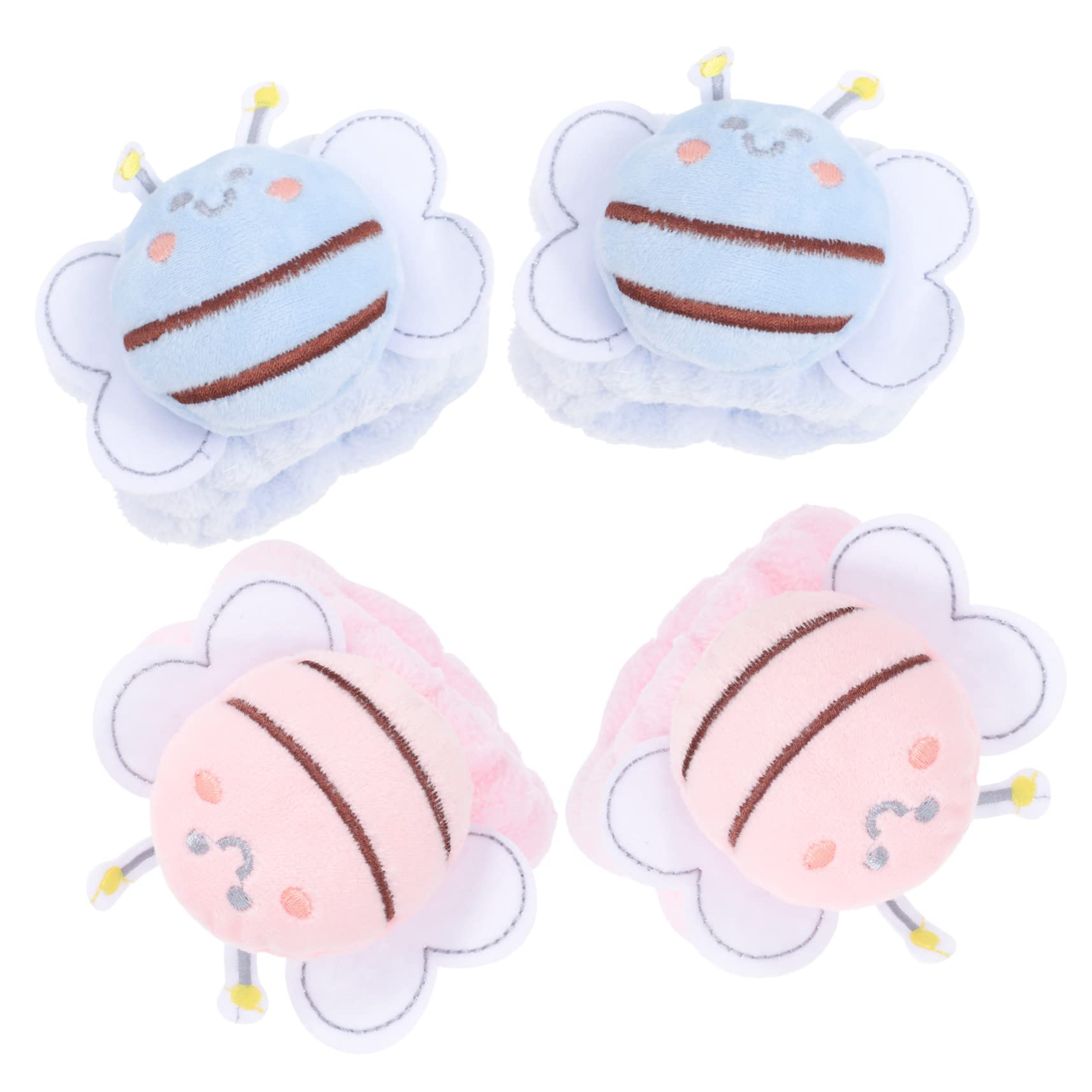 Gogogmee 2Pairs Face Washing Wristbands for Women Absorbent Towel Bands for Spa Makeup Routines Stretchy and Washable