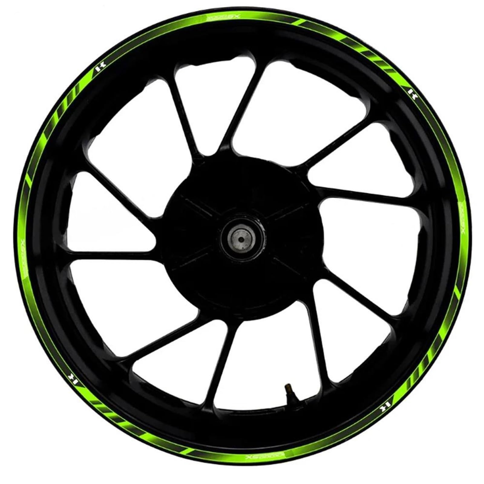 for Kawasaki for Ninja Z1000SX 17 Inch Motorcycle Front Rear Decal Wheel Hub Waterproof Reflective Rim Stickers Decorative(Color19)