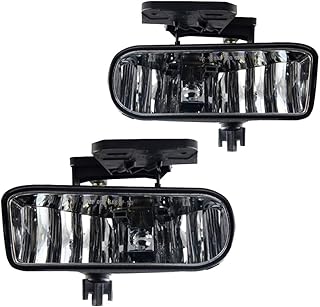A ABIGAIL Driving Fog Lights Lamps Replacement for 1999-2002 GMC Sierra & 2000-2006 GMC Yukon Pickup Truck SUV With 880 12V 27W Halogen Bulbs 10385054, 10385055, GM2592110, GM2593110 (Smoke Lens)