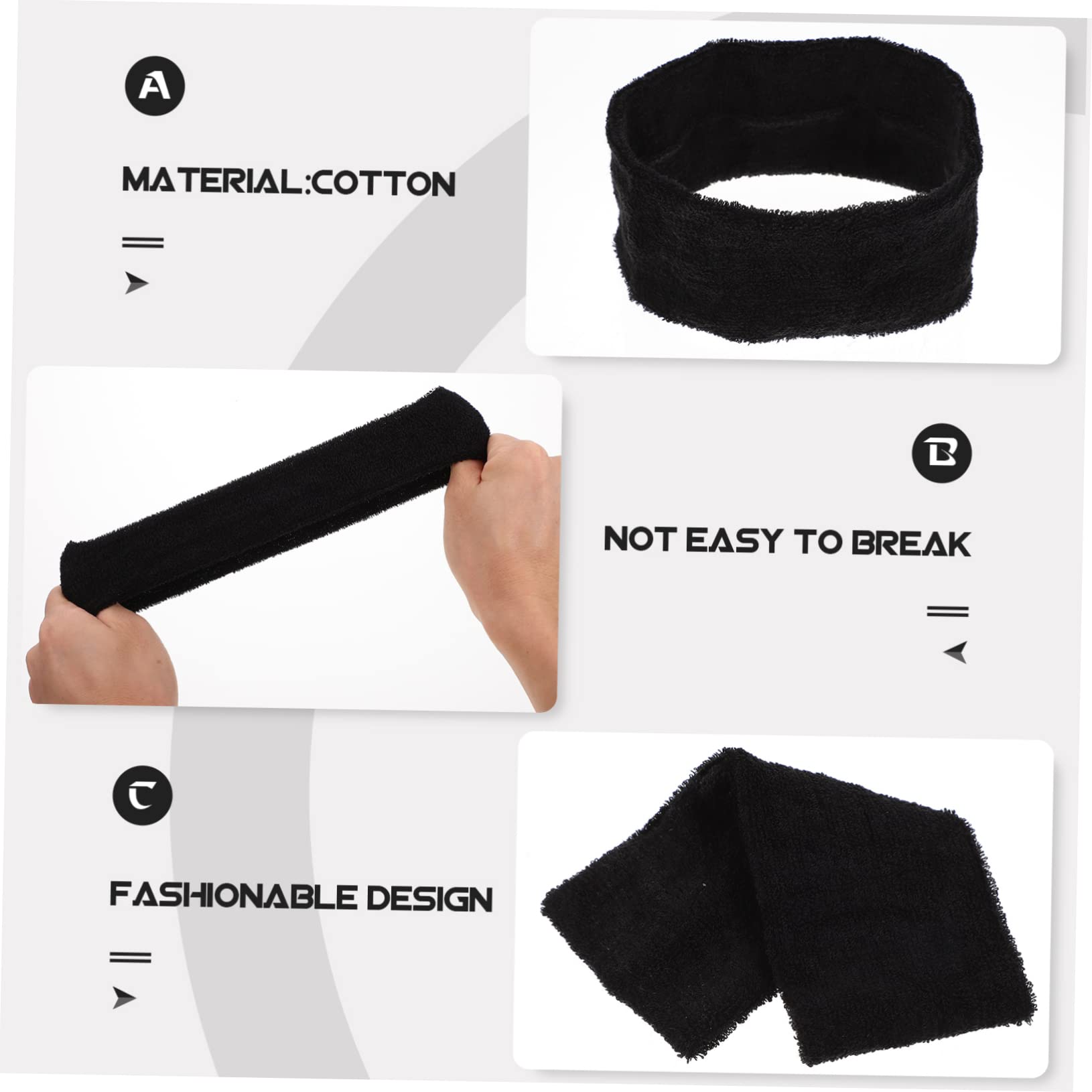 Mipcase 25pezzi Fasce Sportive Assorbenti Per Sudore Fasce Per Yoga e Fitness Comode e Leggere Per Corsa e Allenamento Design Elegante e Pratico