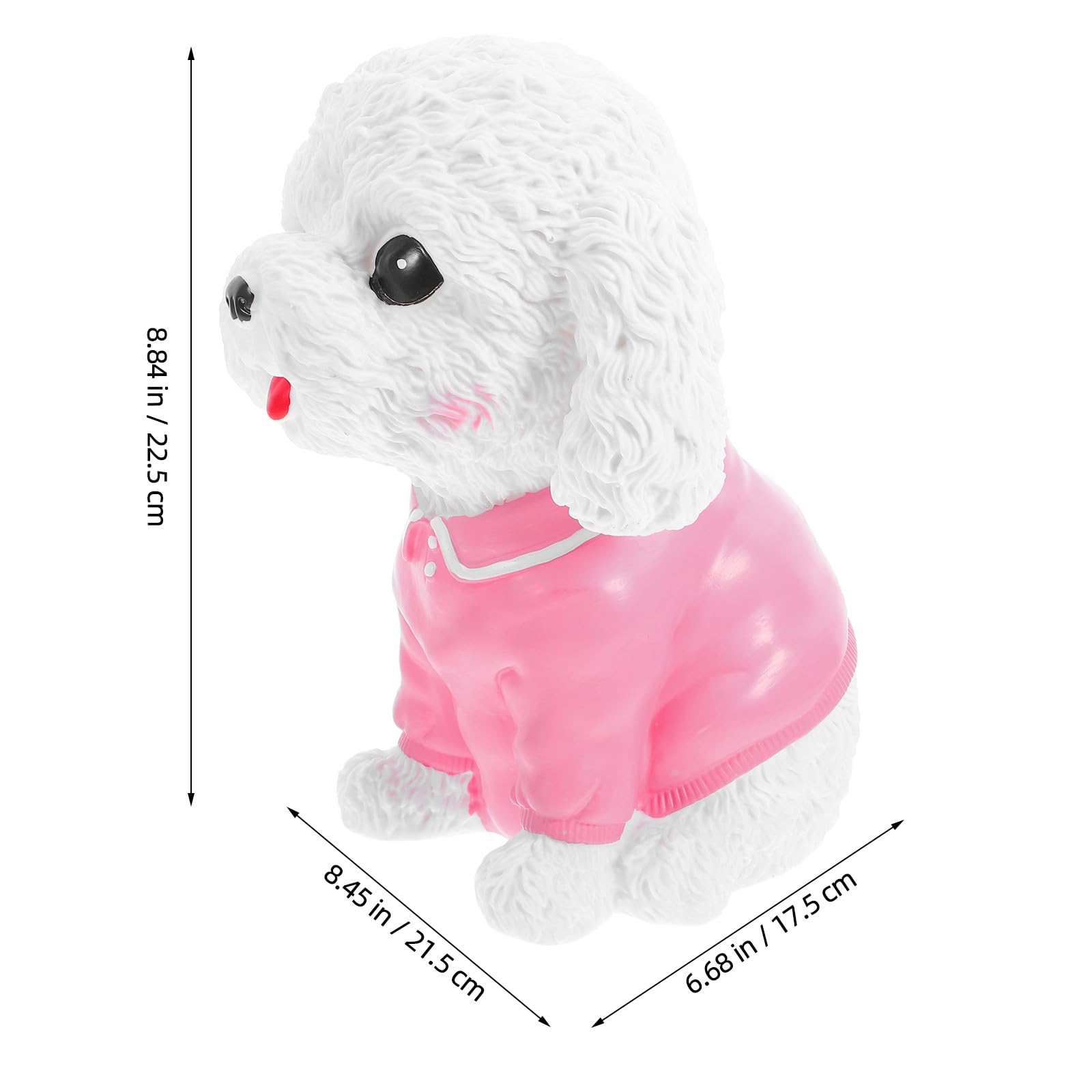Veemoon Tirelire de Chien Mignon Structure Anti-Chute pour Garçon et Filles en PVC Grosse Capacité Facile à Utiliser, pour Bureau ou Chambre