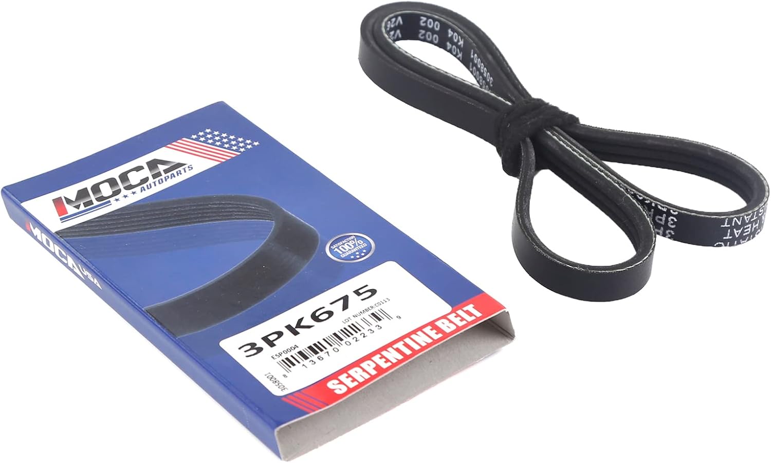MOCA 3PK675 & 4PK850 & 4PK890 EPDM Serpentine Belt fits for Kia 2010-2012 Soul, Hyundai 2008-2009 Tucson, and More