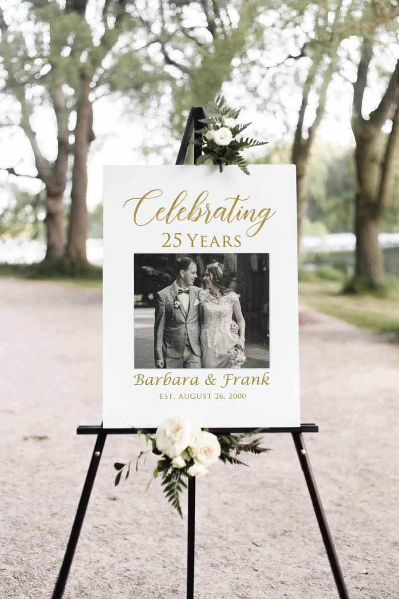 Amazon.com: 25Th Anniversary Welcome Sign, Celebrating 25