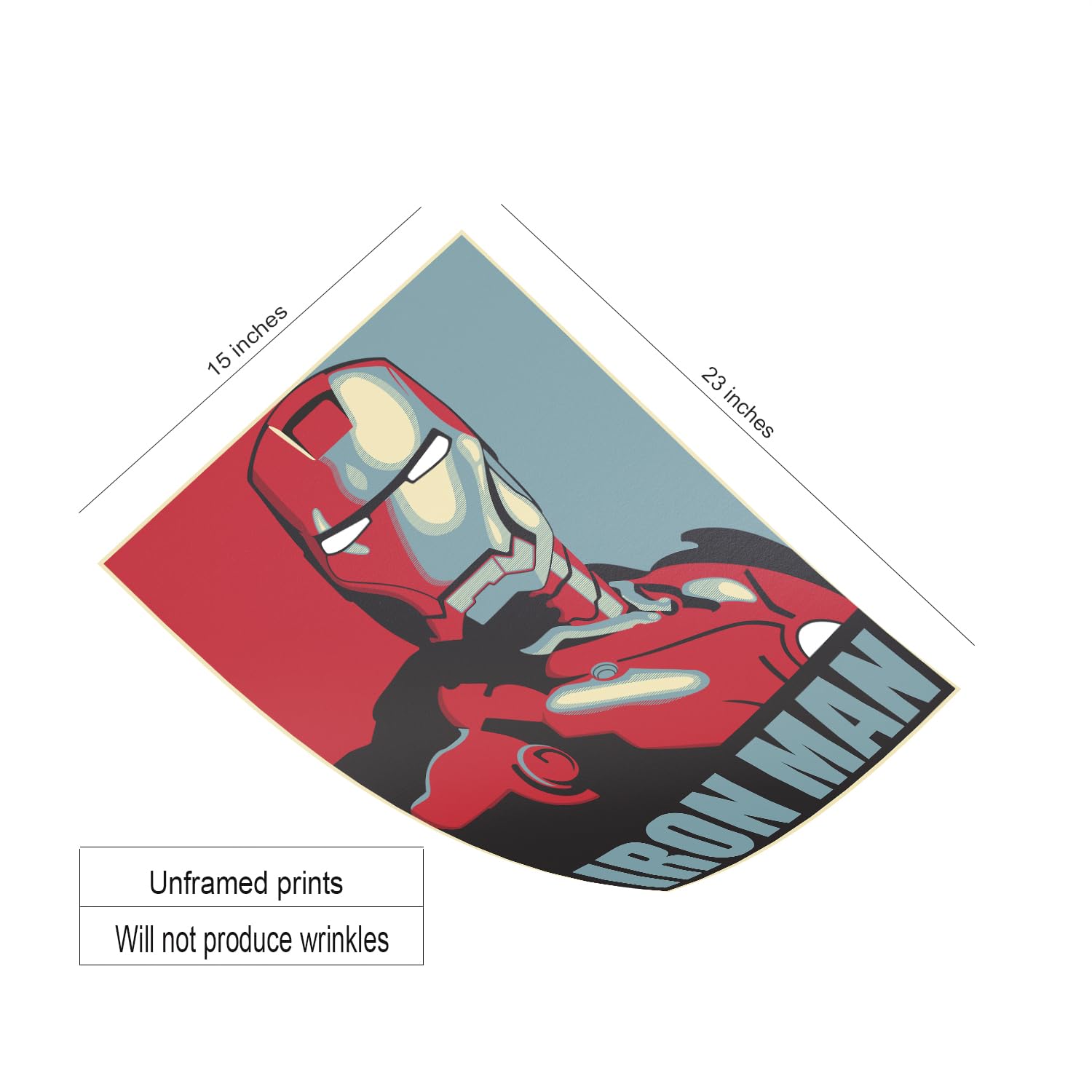 Fortiaboot Affiche Iron Man HOPE Marvel - Poster 38x58cm Décoration Murale