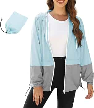 PONCEAU Veste De Pluie Imperméable Femme - Respirante Coupe-Vent Softshell Légère Pliable