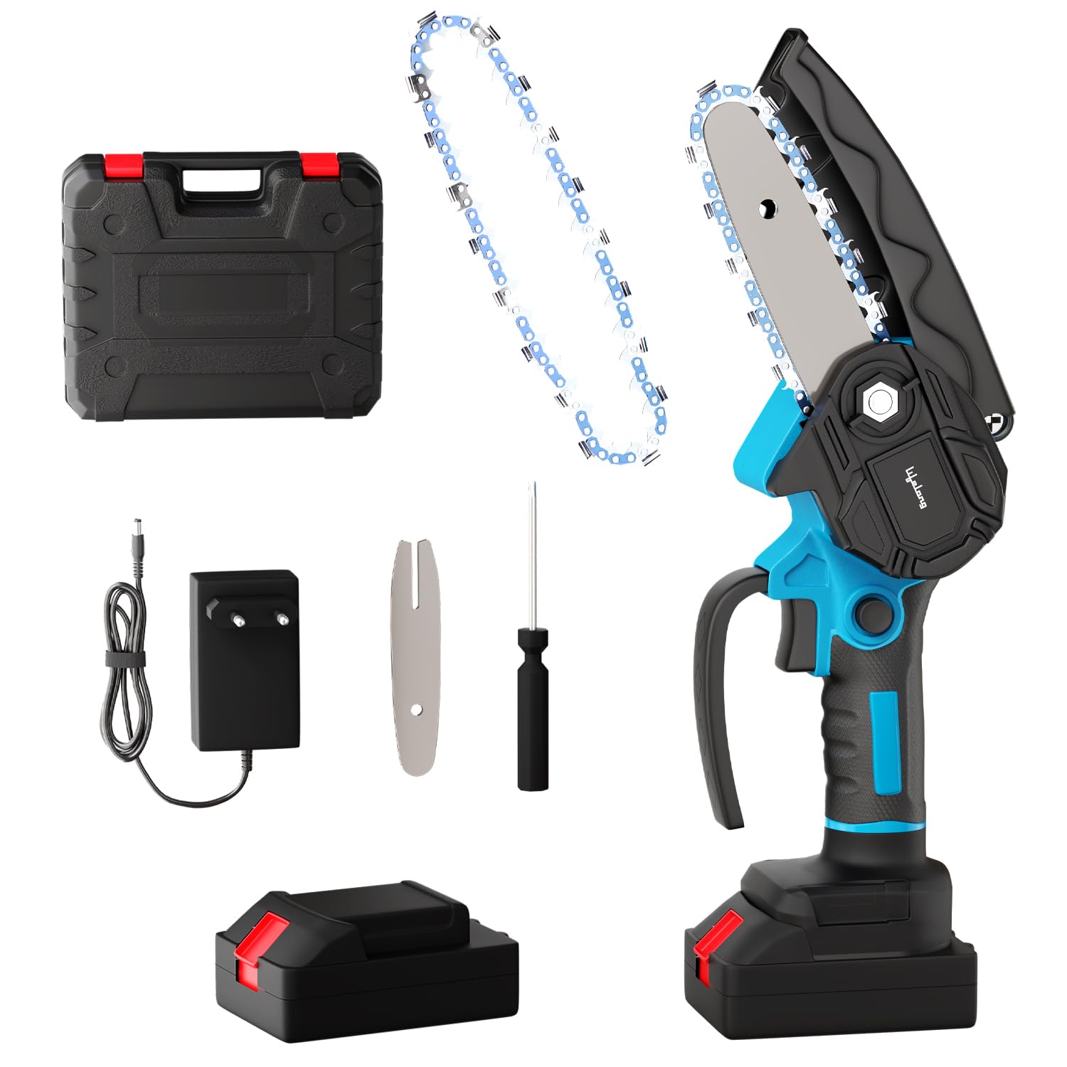 Lifelong Cordless Mini Chainsaw 4 inch for wood cutting| 21V Battery |One Hand Lightweight| Battery Powered | Wood Cutting | Tree Trimming | Chainsaw Machine