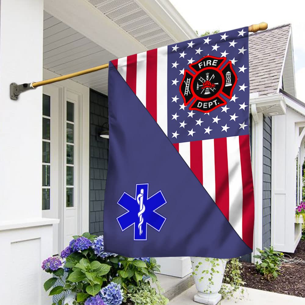Breeze Décor Gartenflaggen-Set „First Responders“ – 2 Flaggen, 33x47 Cm, Wetterfest Für Draußen