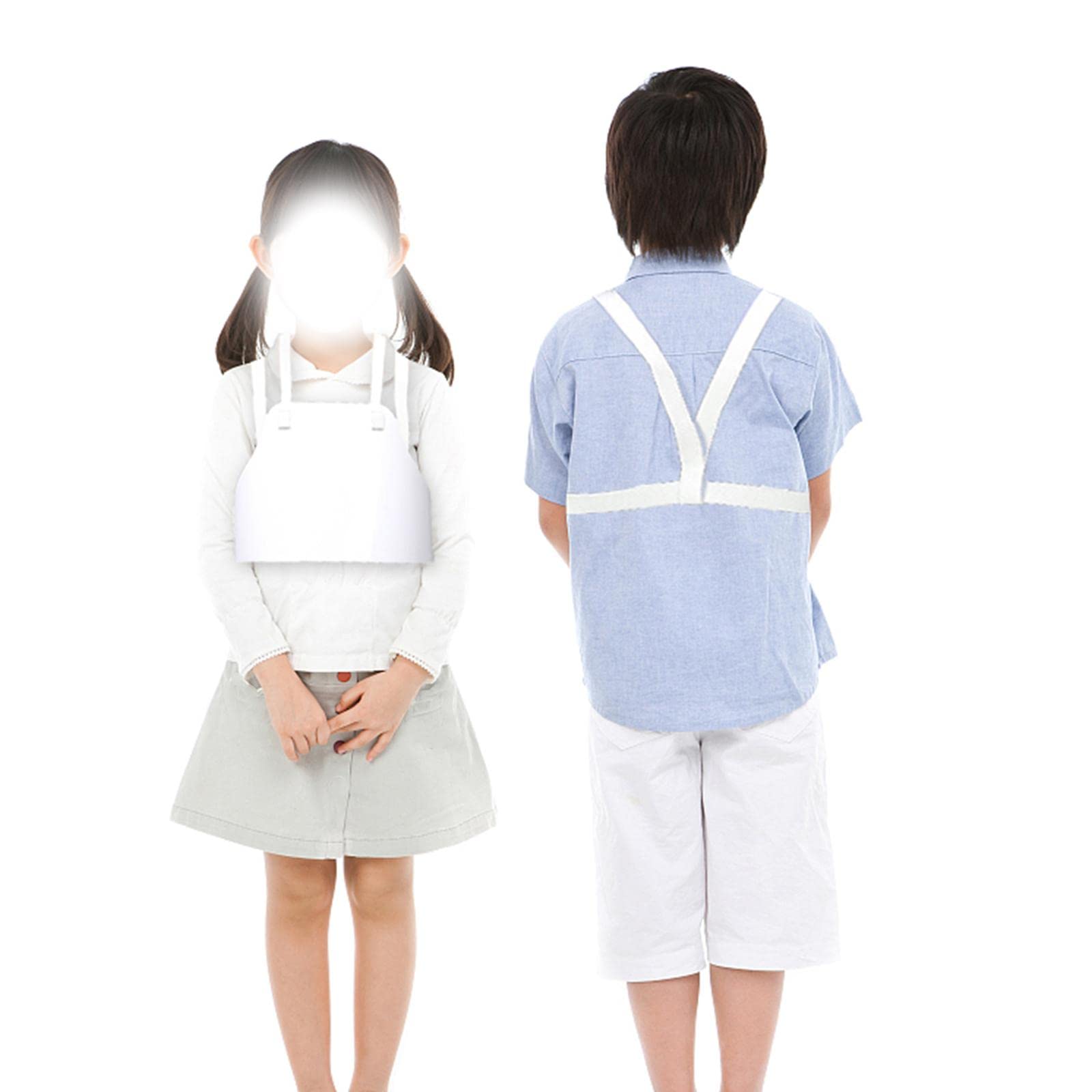 Protettore per il seno pesante pugilato karate scherma sport petto guardia donna XS 83-85 cm bianco