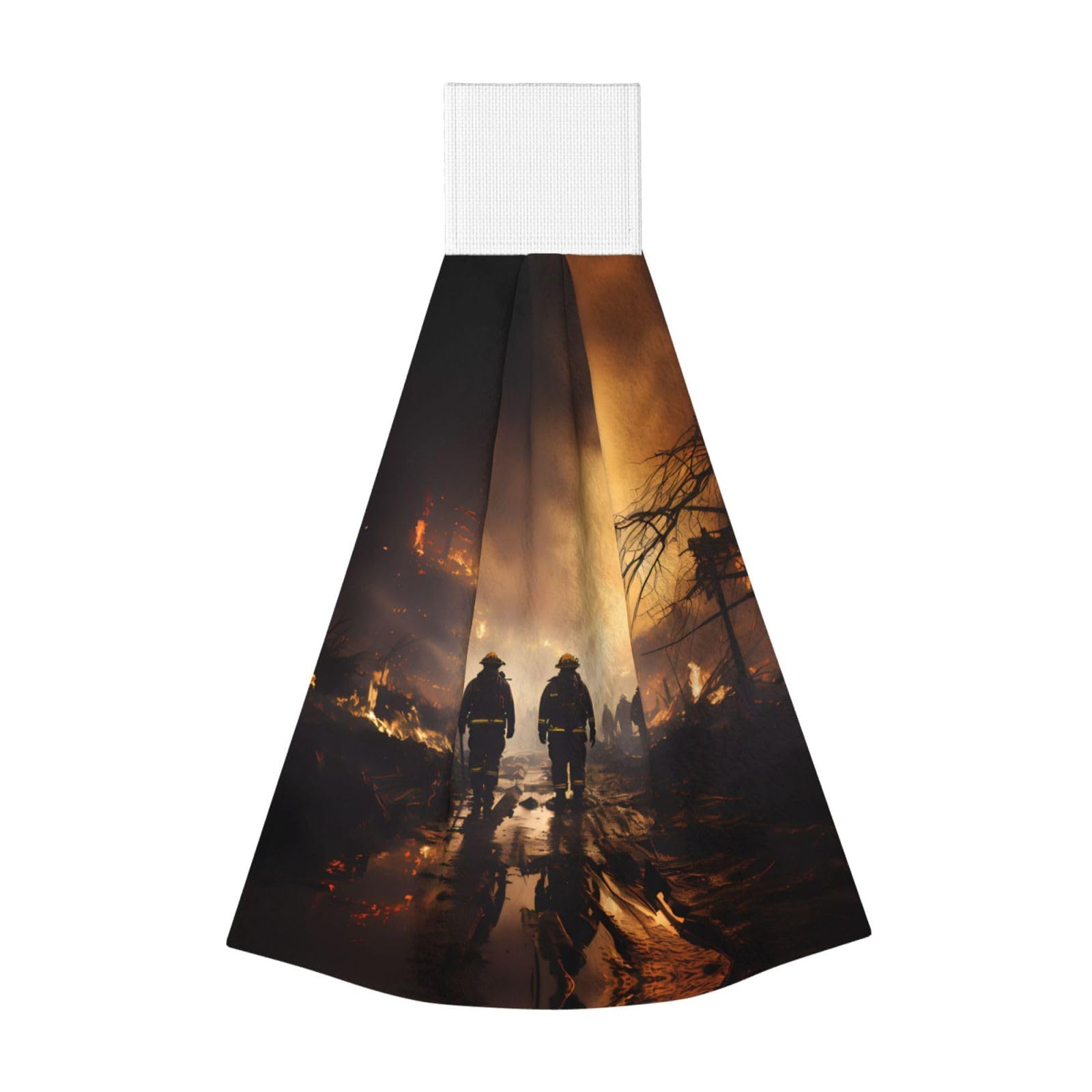 ZQYTGFDC Firefighters fighting fires Highly Absorbent Dish Towels Soft Coral Fleece Wipe