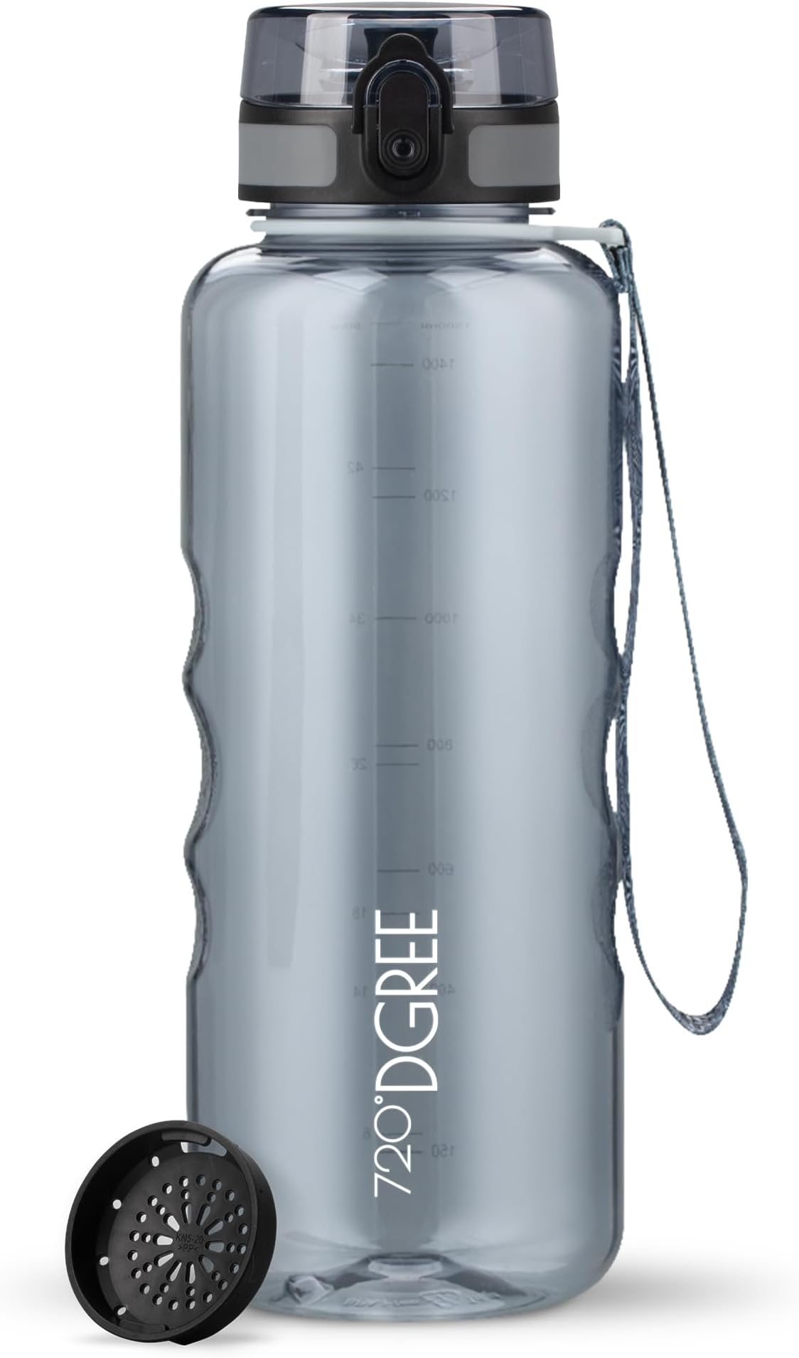 720°DGREE Water Bottle “uberBottle“ +Sieve - 350ml, 500ml, 650ml, 1L, 1.5l - BPA-Free Tritan, Leakproof, Reusable Drinking Bottle - Sports Bottle for Gym, Fitness, Kids, Bike, Travel, School, Office