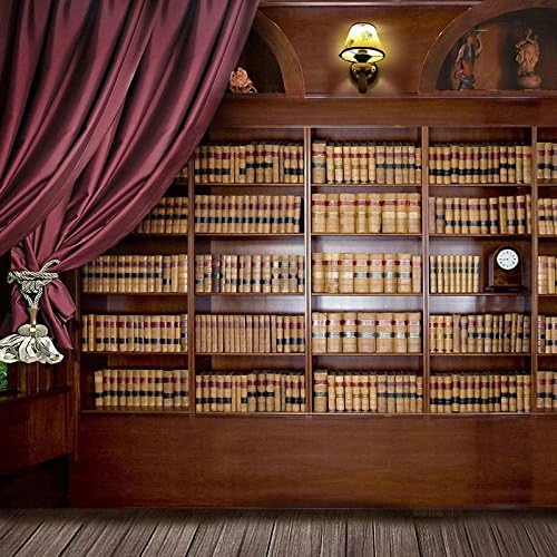 6x8ft 1.8x2.4m Vinyl Bookcase Bookshelf School Study Library Books Photography Studio Backdrop Background