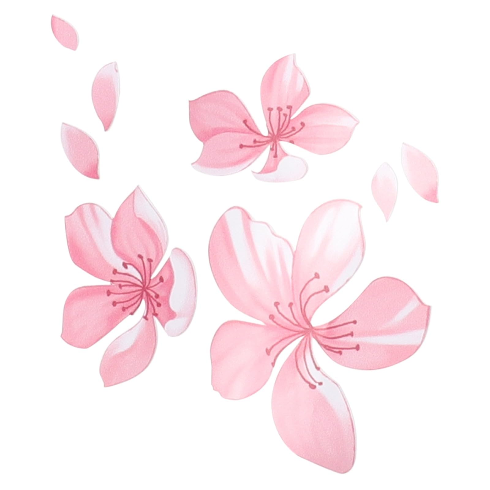 Autocollant voiture vinyle rose fleur pour masquer rayure pare-chocs et décorer