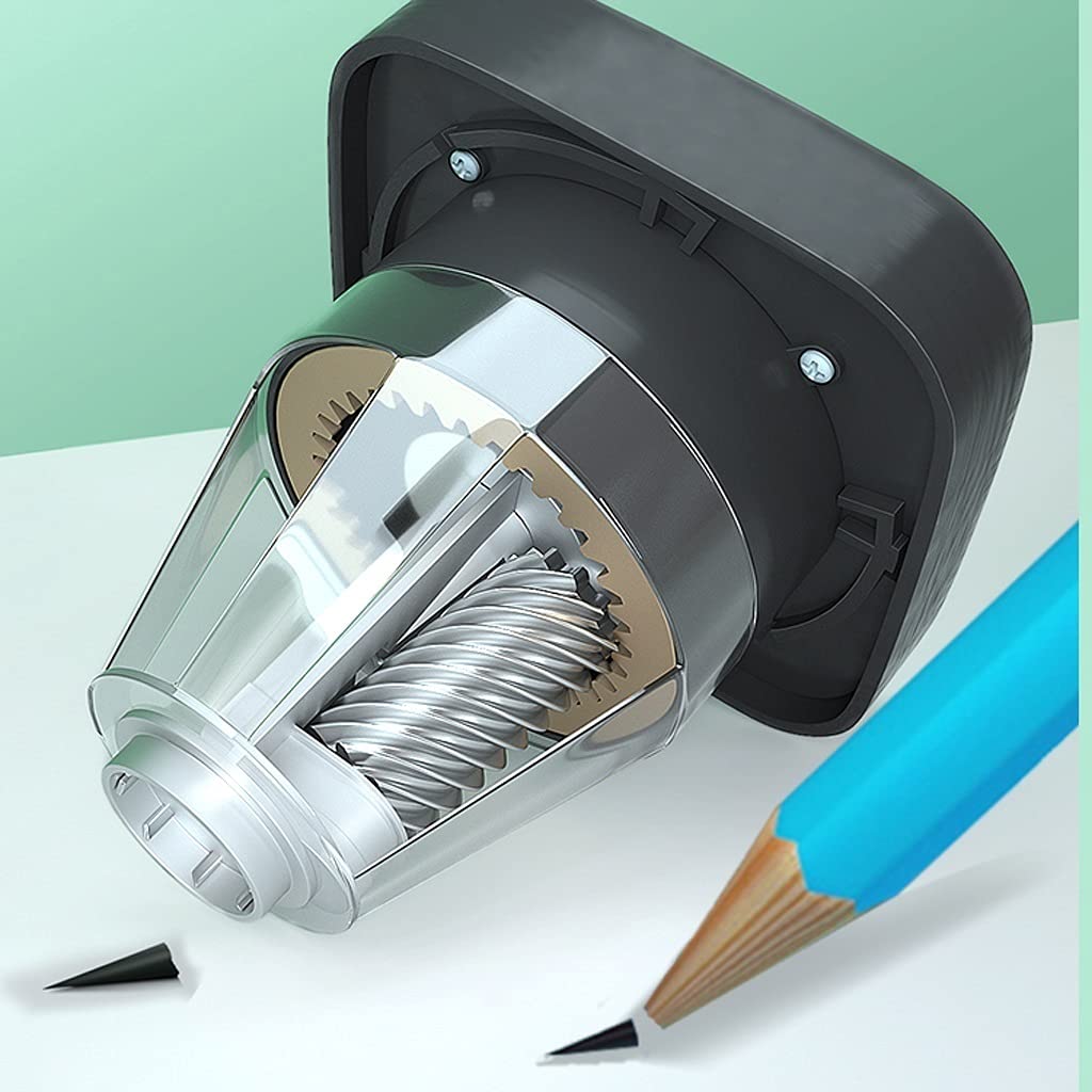Anspitzer Elektrischer Bleistiftschärfer-Spitzer-Plug-In-Typ Automatischer Stopp-Bleistiftspitzer USB 2. Bleistift super scharf und tragbar Tragbar und sicher (Color : A)