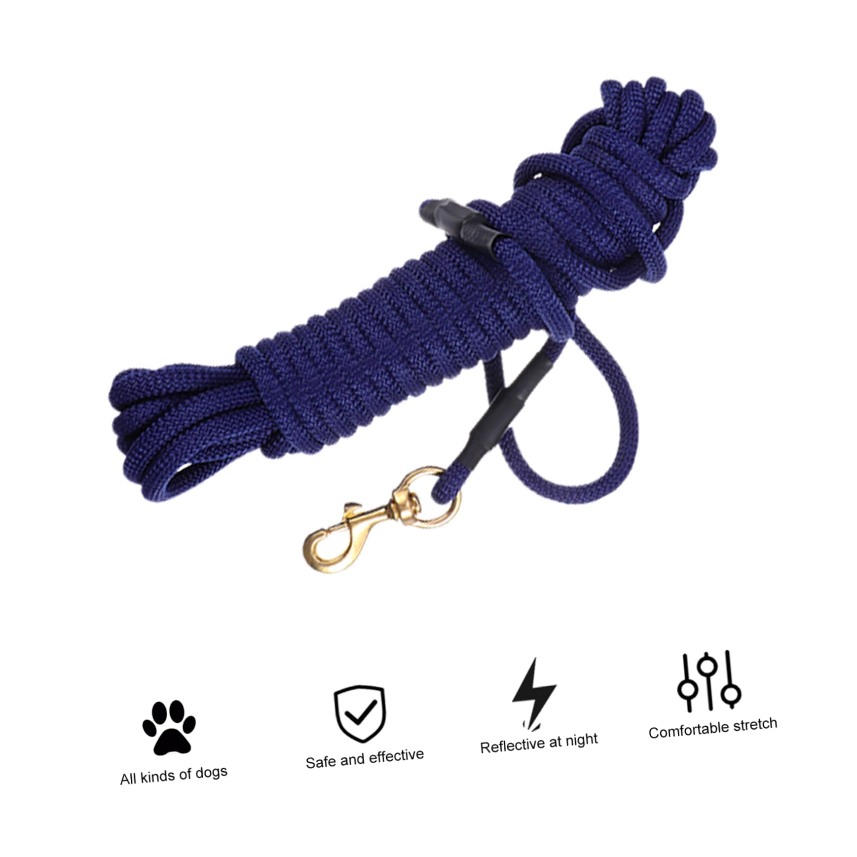 Guinzaglio lungo Cani 10 Metri Blu in Polipropilene Gancio