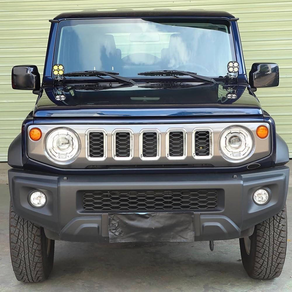 Light Mount Bracket A-Pillar LED Work Lamp Mounting Brackets Holder for Suzuki Jimny 2019 2020 2021 2022 2023 2024 Exterior Accessories (Left + Right)