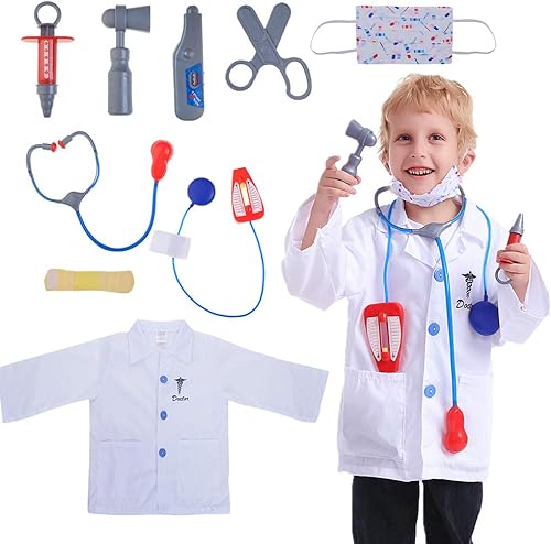 TopTie Disfraz de Halloween para niños, disfraz de médico cirujano enfermera para niño y niña