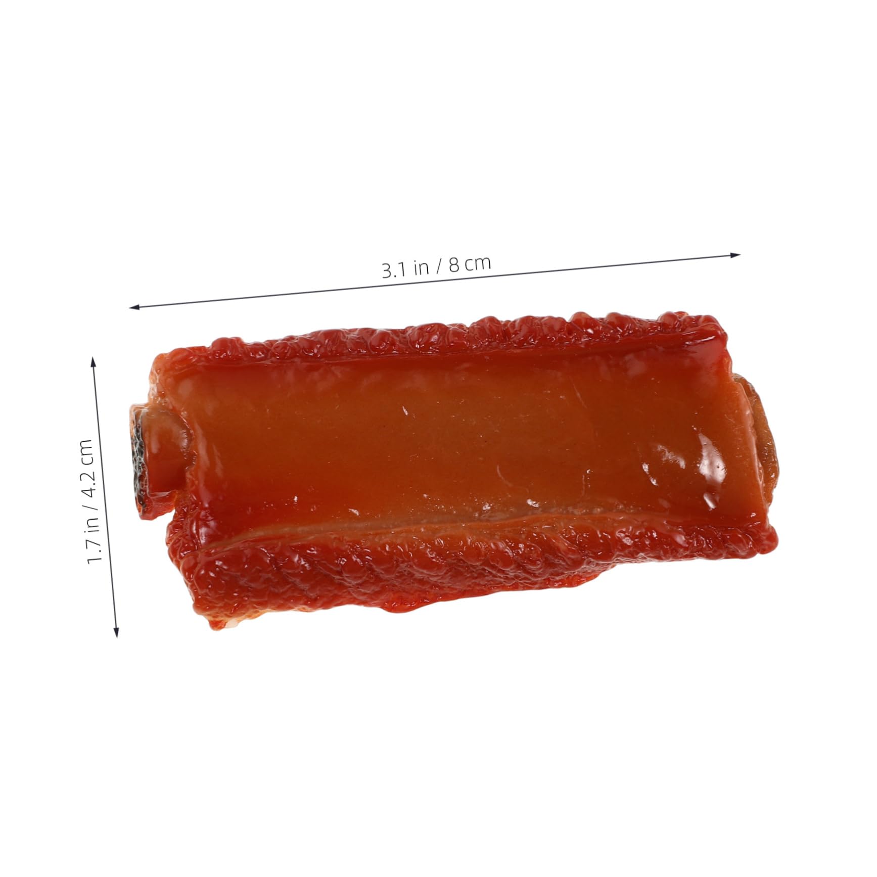 Alasum Simulated Braised Pork Ribs 5pcs Fake Bacon Artificial Pork Food Model Toys Simulation Grilled Rib Meat Display Photo Props Food Play Toy False BBQ Meat Prop