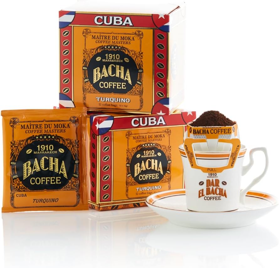 Turquino Cuba Single Origin, Medium Dark Roast, 100% Arabica Specialty Coffee, 12 Coffee Drip Bags, Gift Box