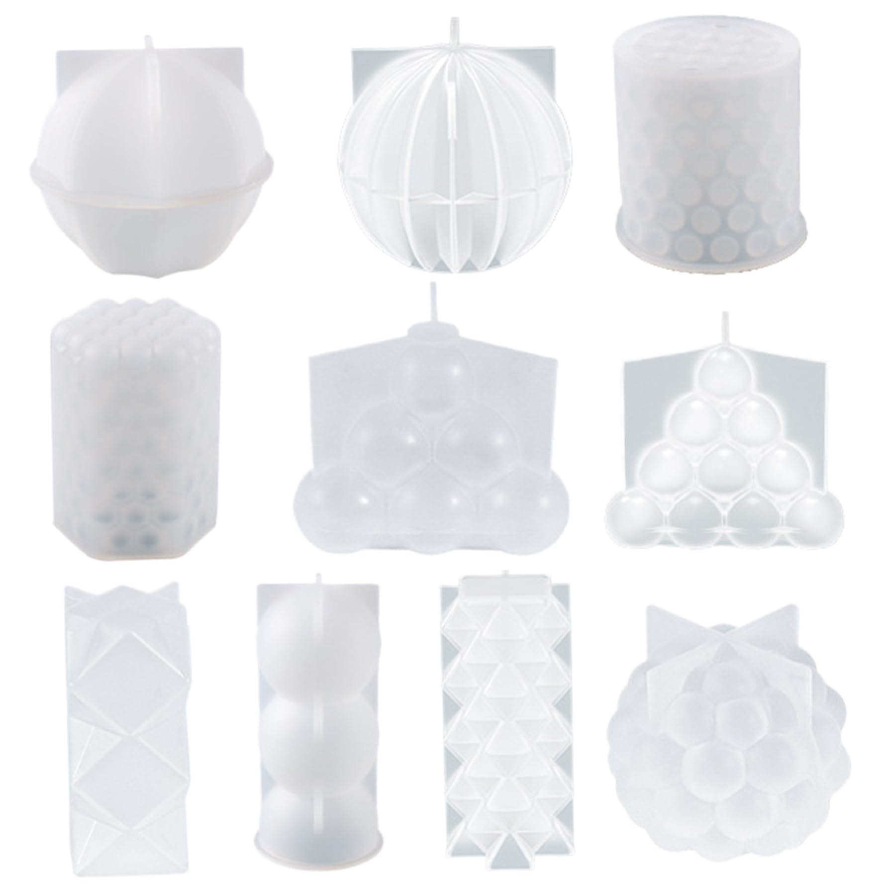 Moule de fabrication de bougies antiadhésif en silicone flexible