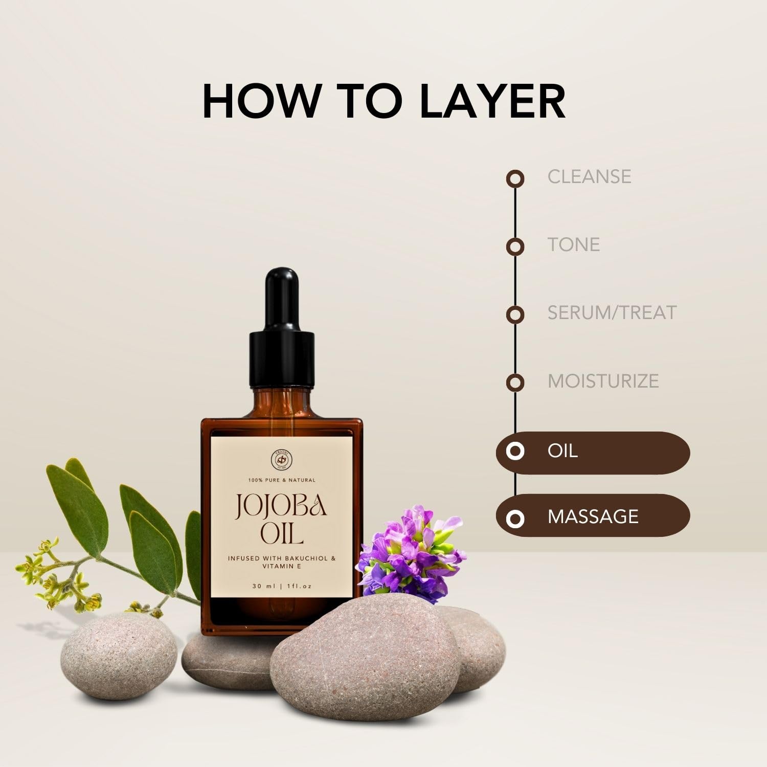 close-up of jojoba oil in the gua sha set