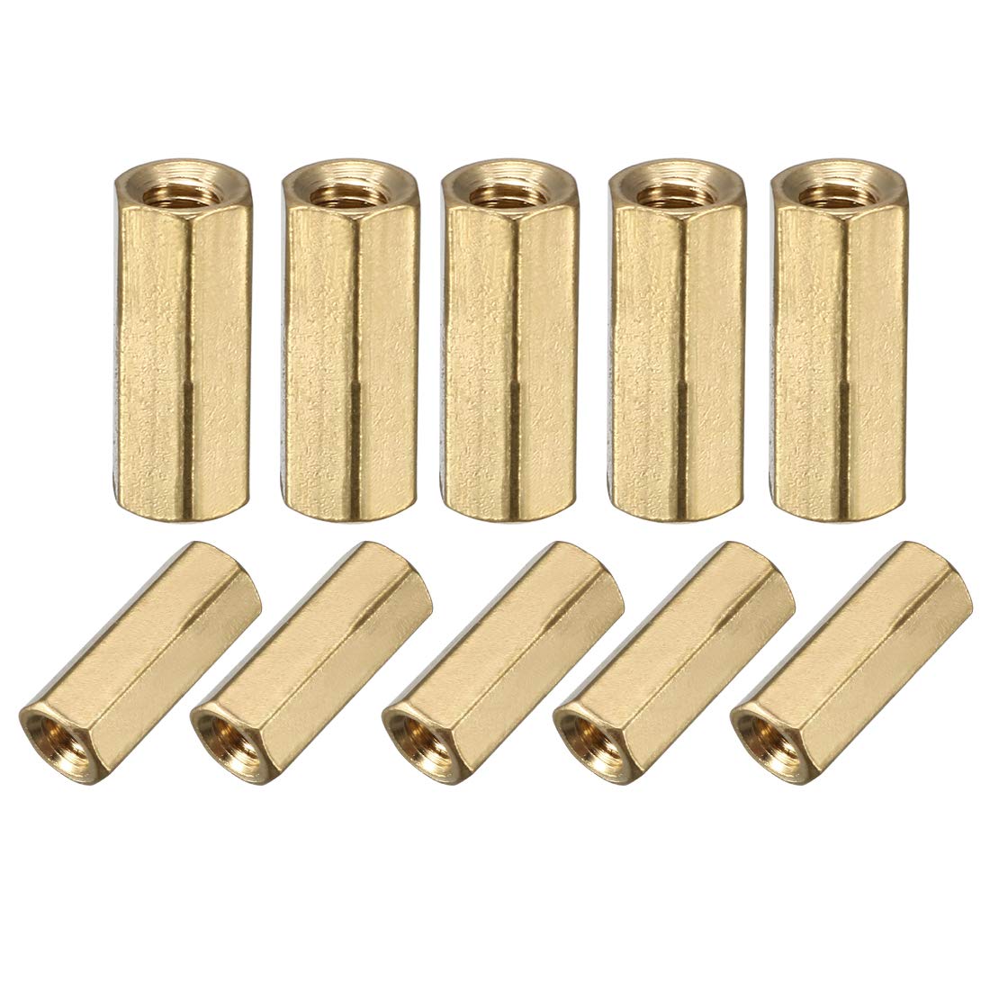 uxcell 35pcs Brass Straight PCB Pillar Female Thread Hex Standoff Spacer M3x5x12mm-image-6